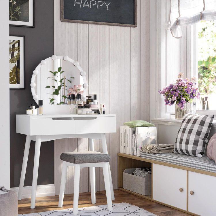 Round Mirror Vanity Set FredCo