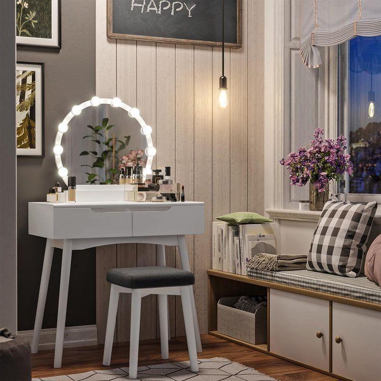 Round Mirror Vanity Set FredCo