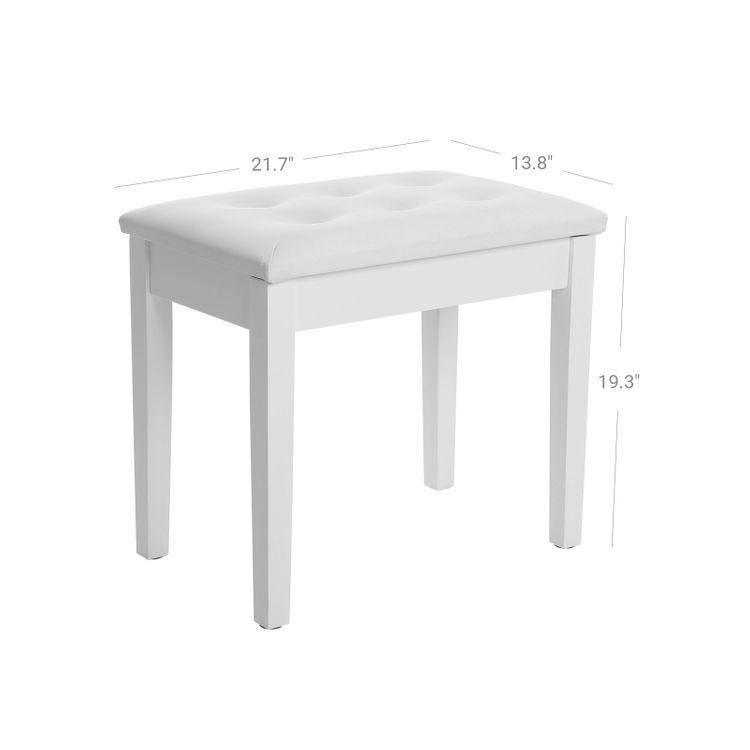 Rubberwood Legs Vanity Bench FredCo