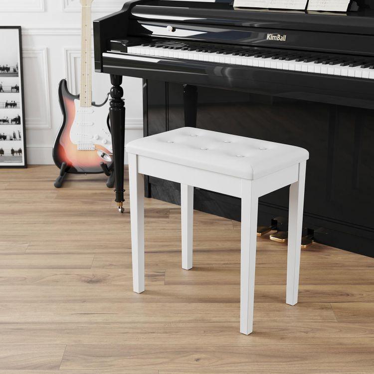 Rubberwood Legs Vanity Bench FredCo
