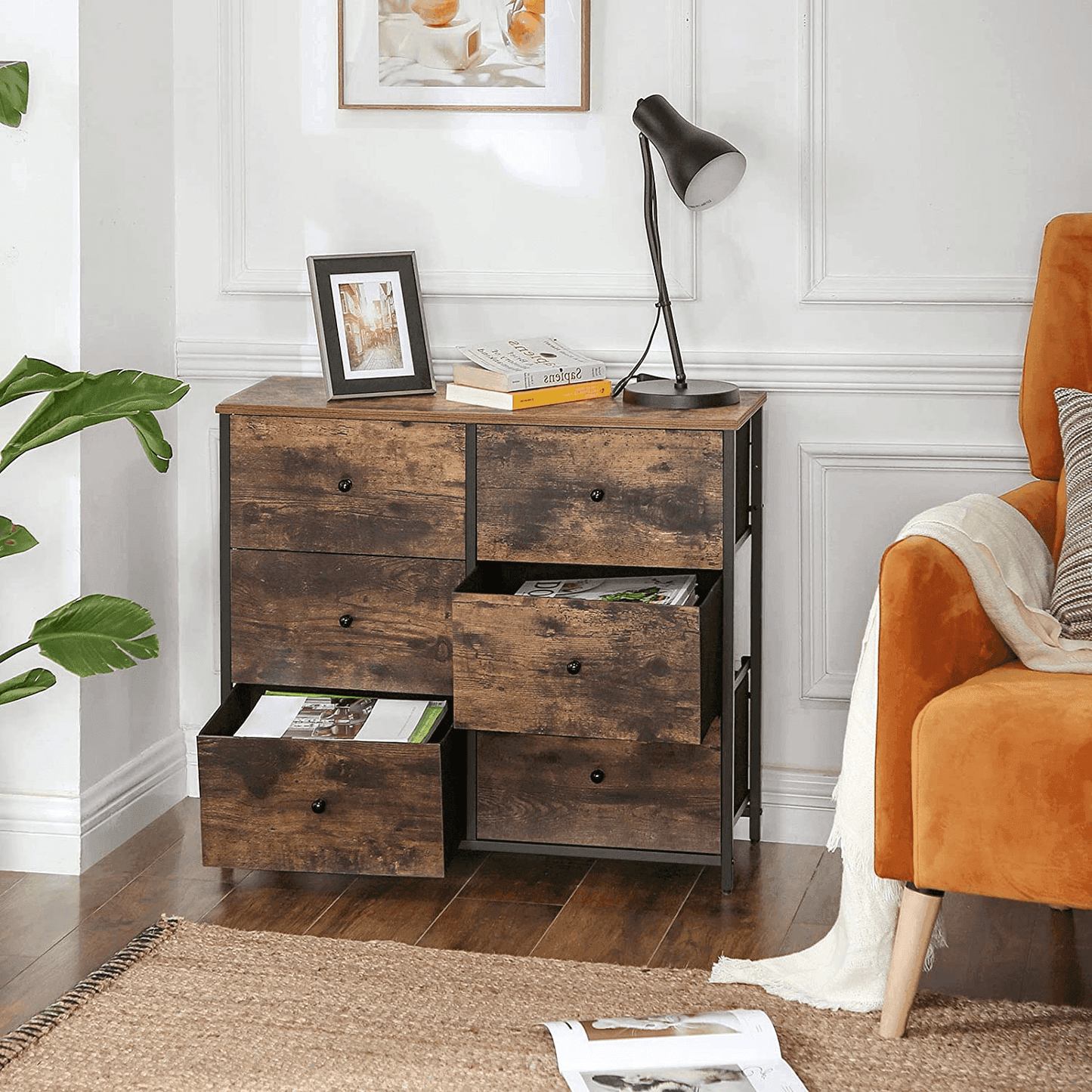 Rustic 6 Drawer Dresser FredCo