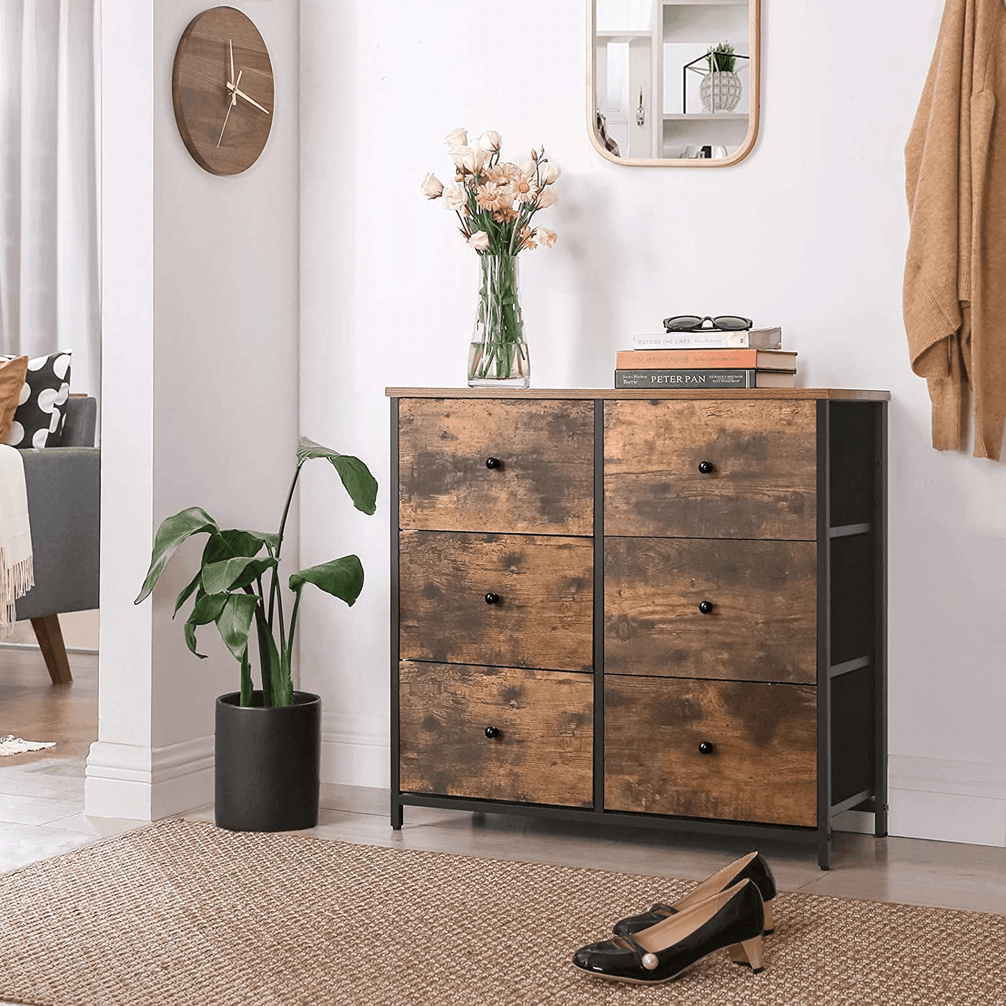 Rustic 6 Drawer Dresser FredCo