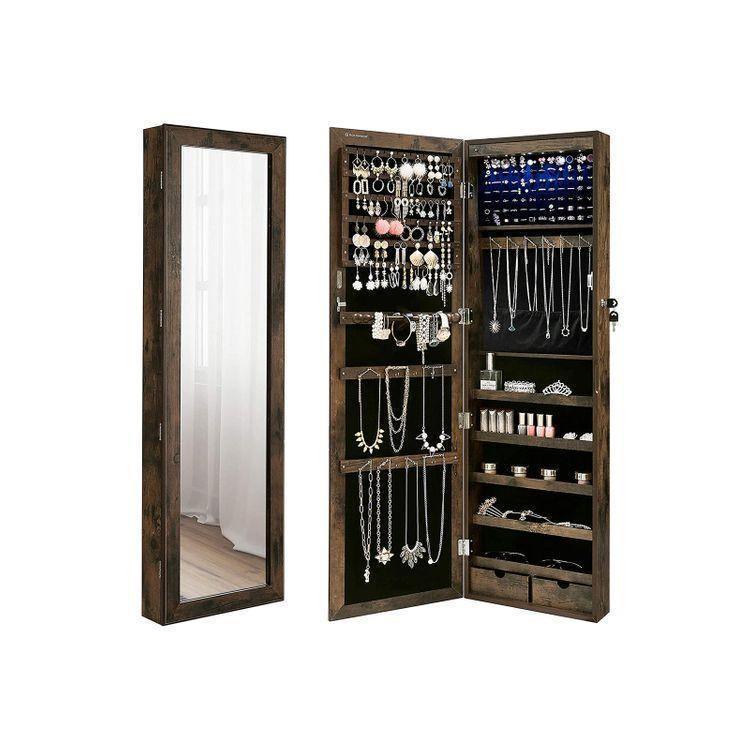 Rustic Brown Jewelry Cabinet FredCo