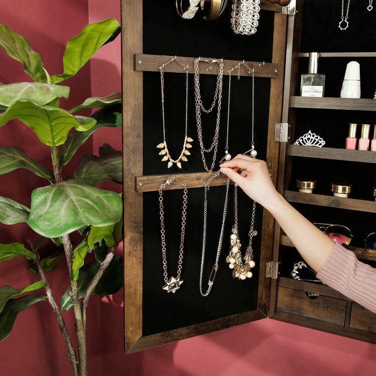 Rustic Brown Jewelry Cabinet FredCo
