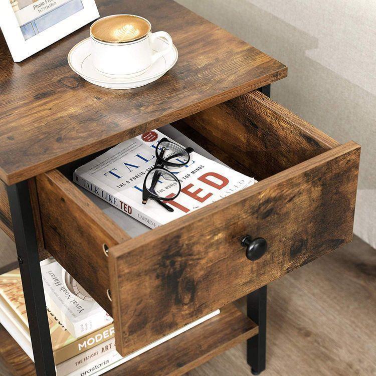 Rustic Brown Nightstand FredCo