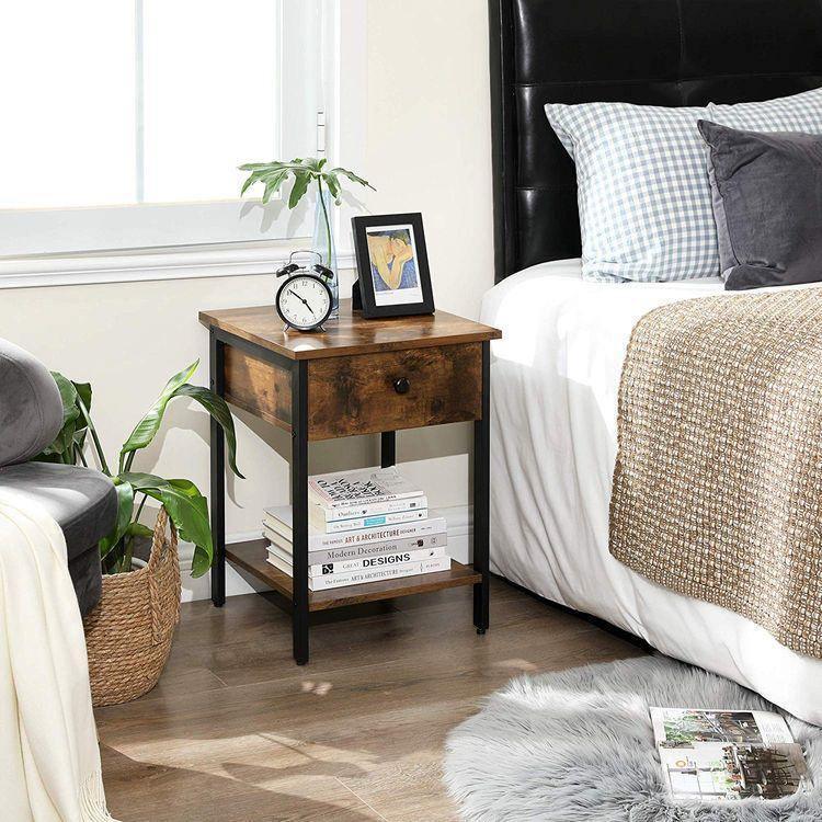 Rustic Brown Nightstand FredCo