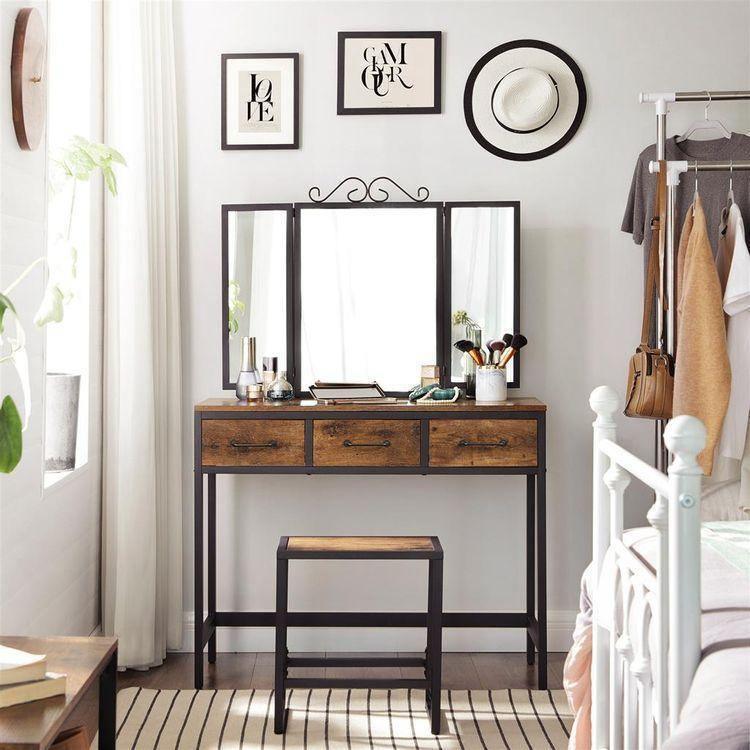Rustic Brown Vanity Set FredCo