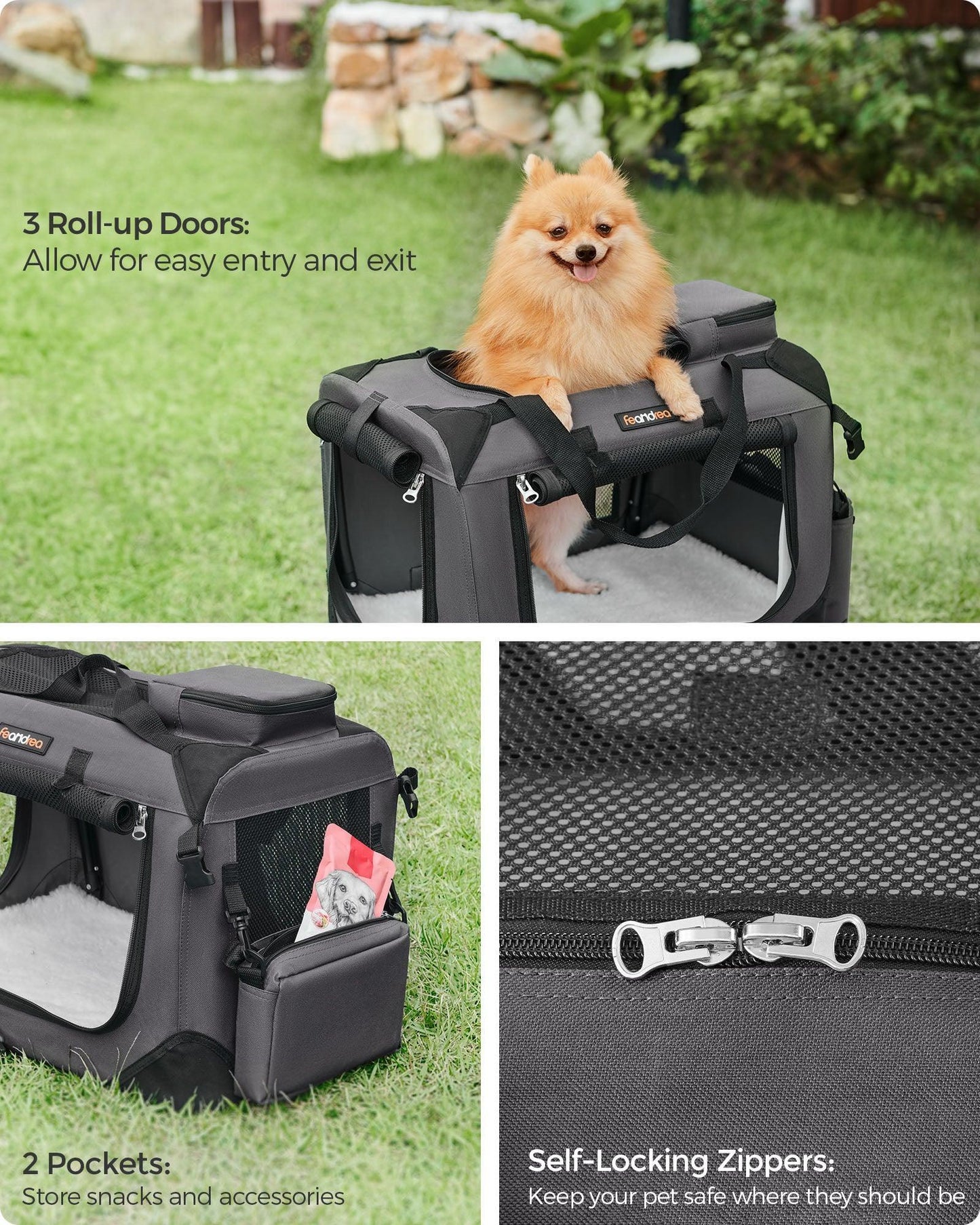 S Collapsible Dog Crate Gray FredCo