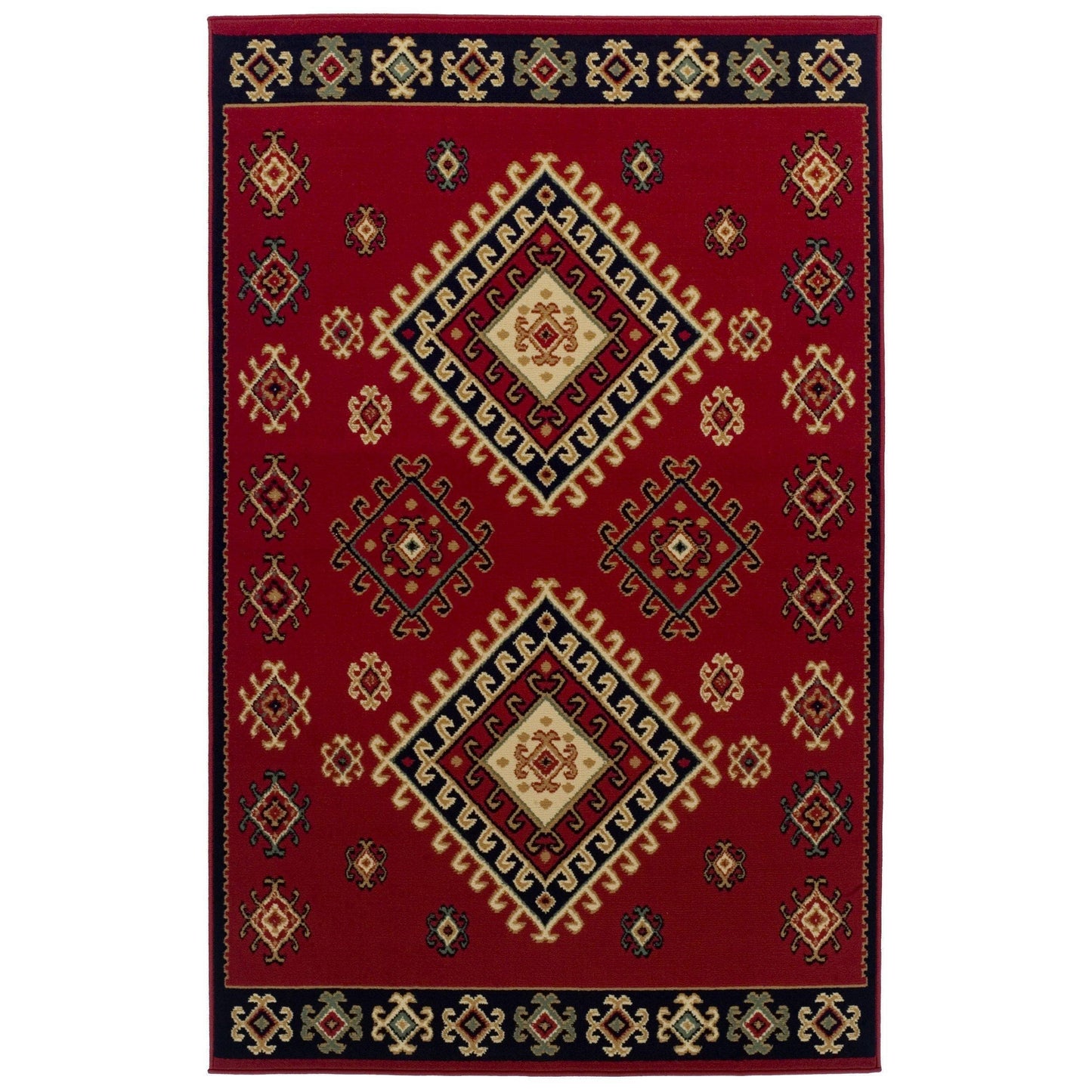 Santa Fe Traditional Tribal Southwestern Rug FredCo