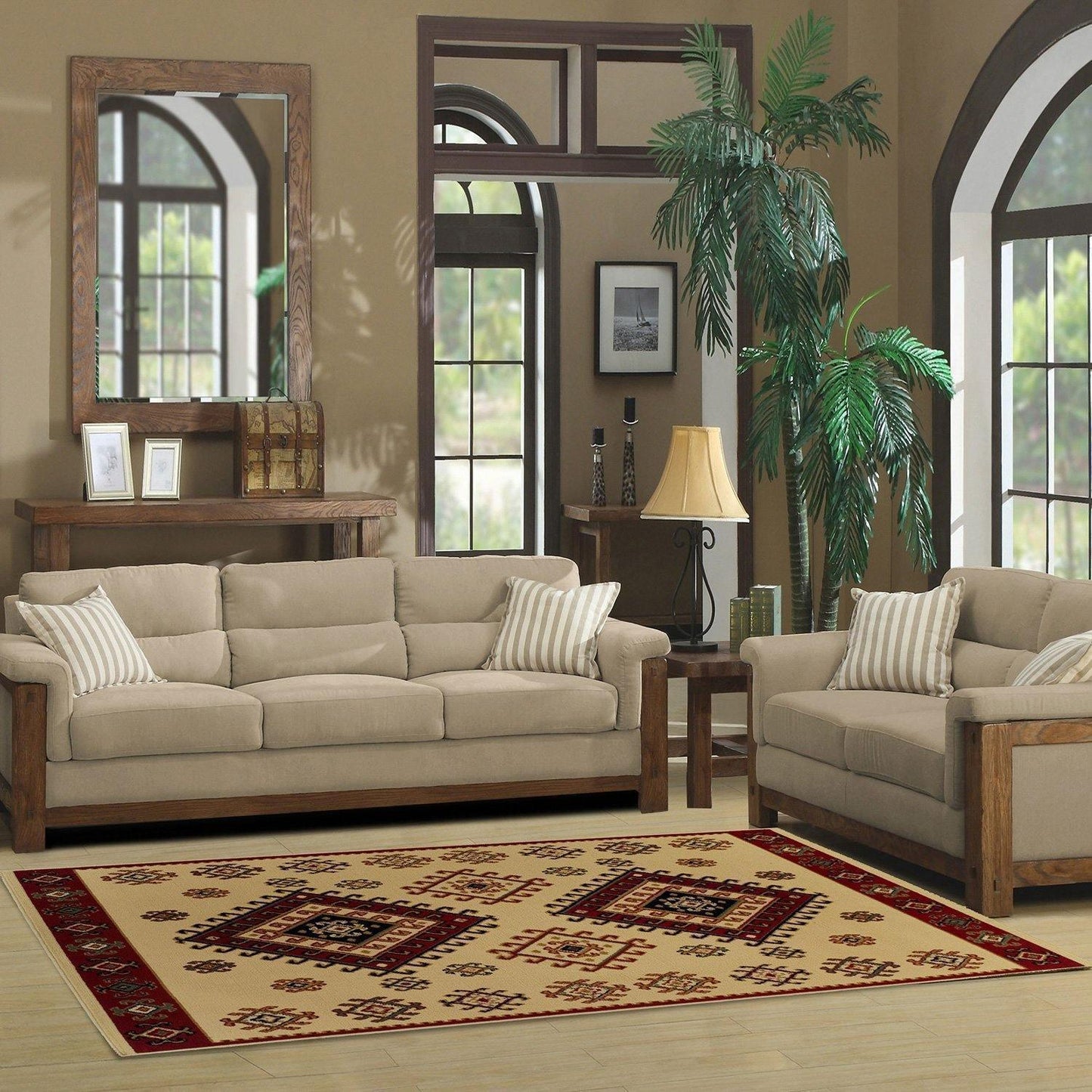 Santa Fe Traditional Tribal Southwestern Rug FredCo