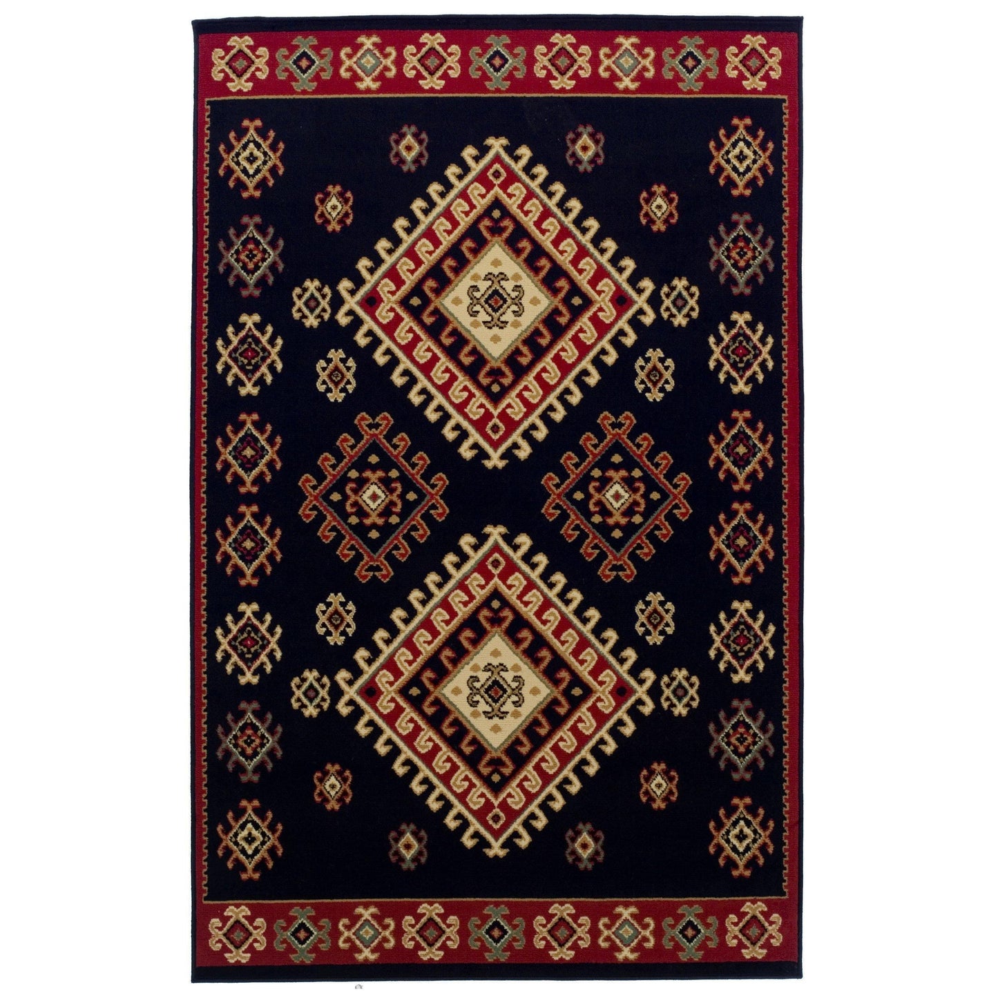 Santa Fe Traditional Tribal Southwestern Rug FredCo
