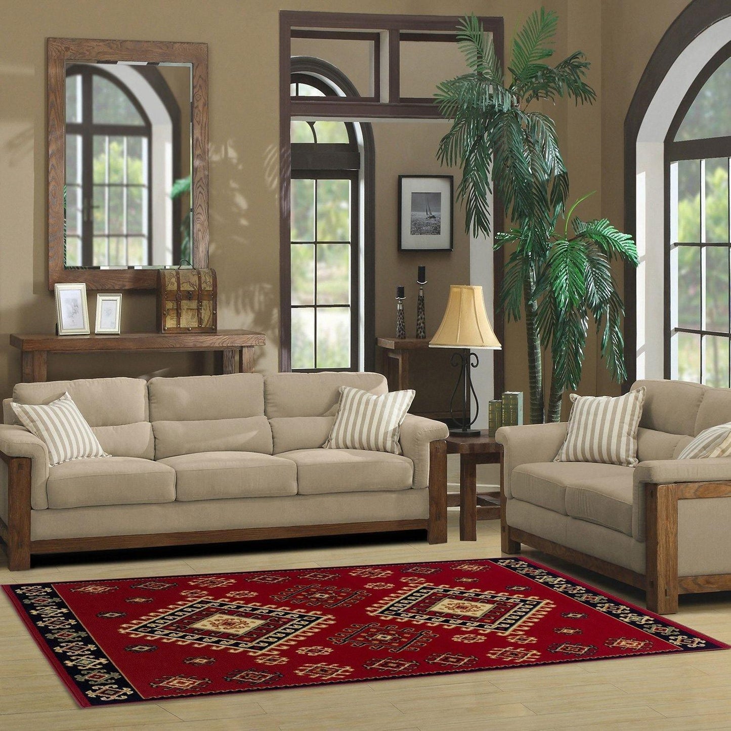 Santa Fe Traditional Tribal Southwestern Rug FredCo