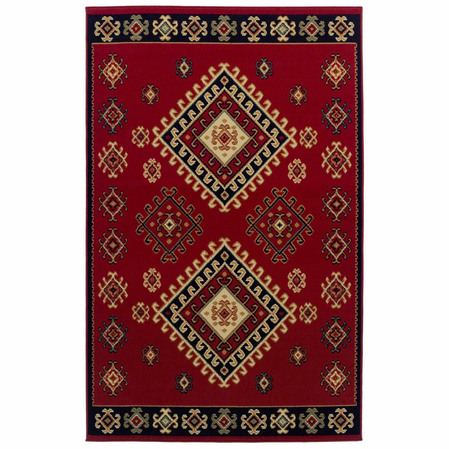 Santa Fe Traditional Tribal Southwestern Rug FredCo