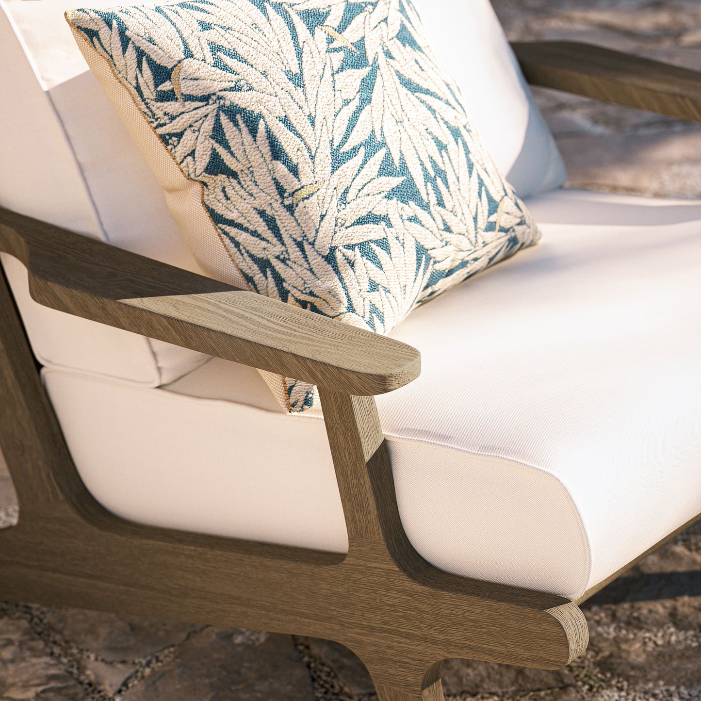 Saratoga Outdoor Patio Teak Wood Armchair by Modway EEI-7248 FredCo