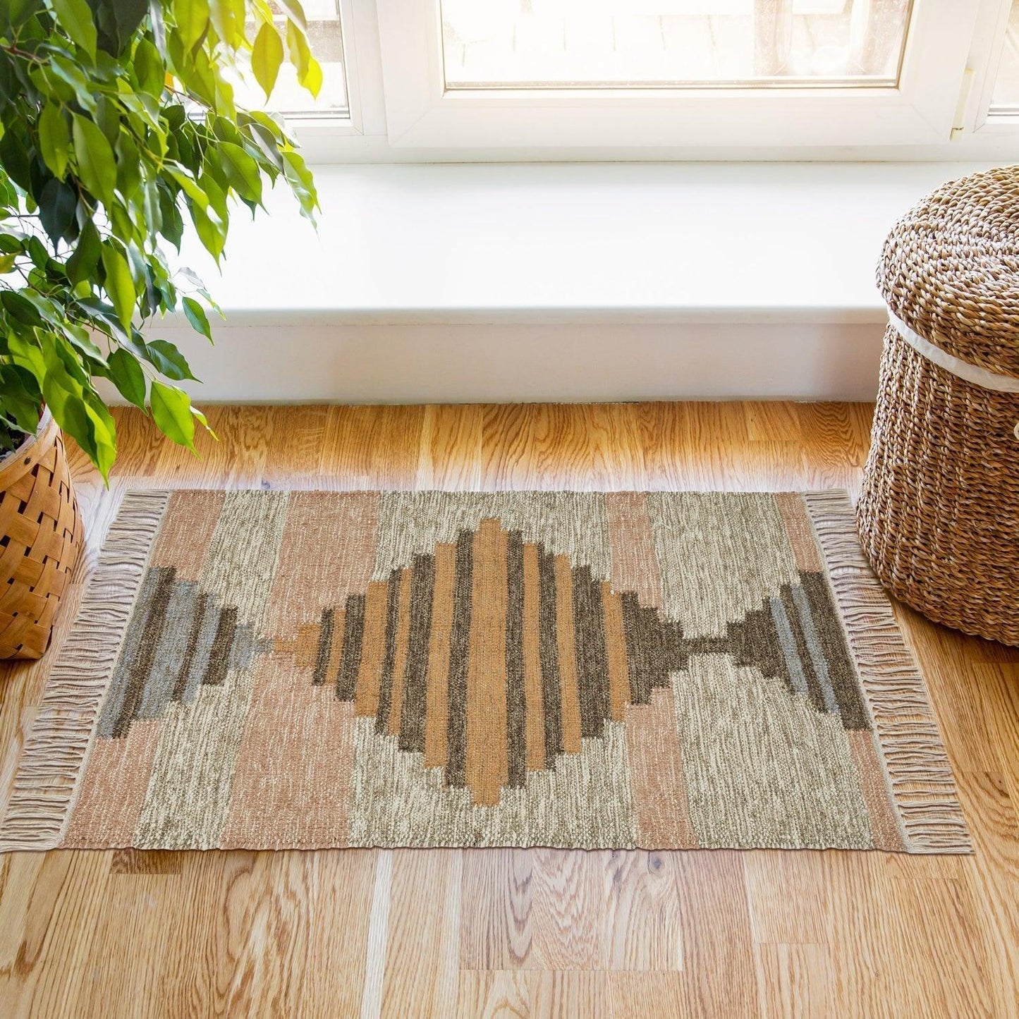 Sayah Hand Crafted Wool And Cotton Rug FredCo