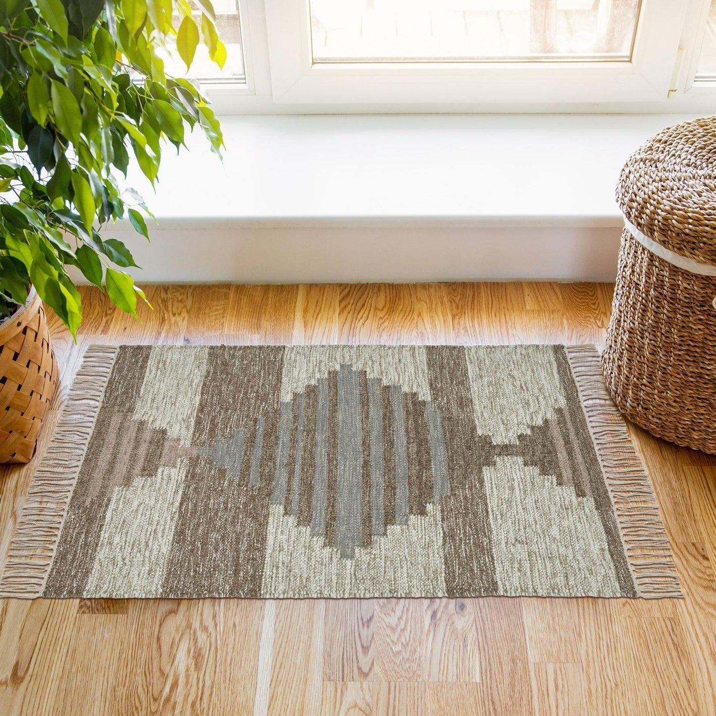 Sayah Hand Crafted Wool And Cotton Rug FredCo
