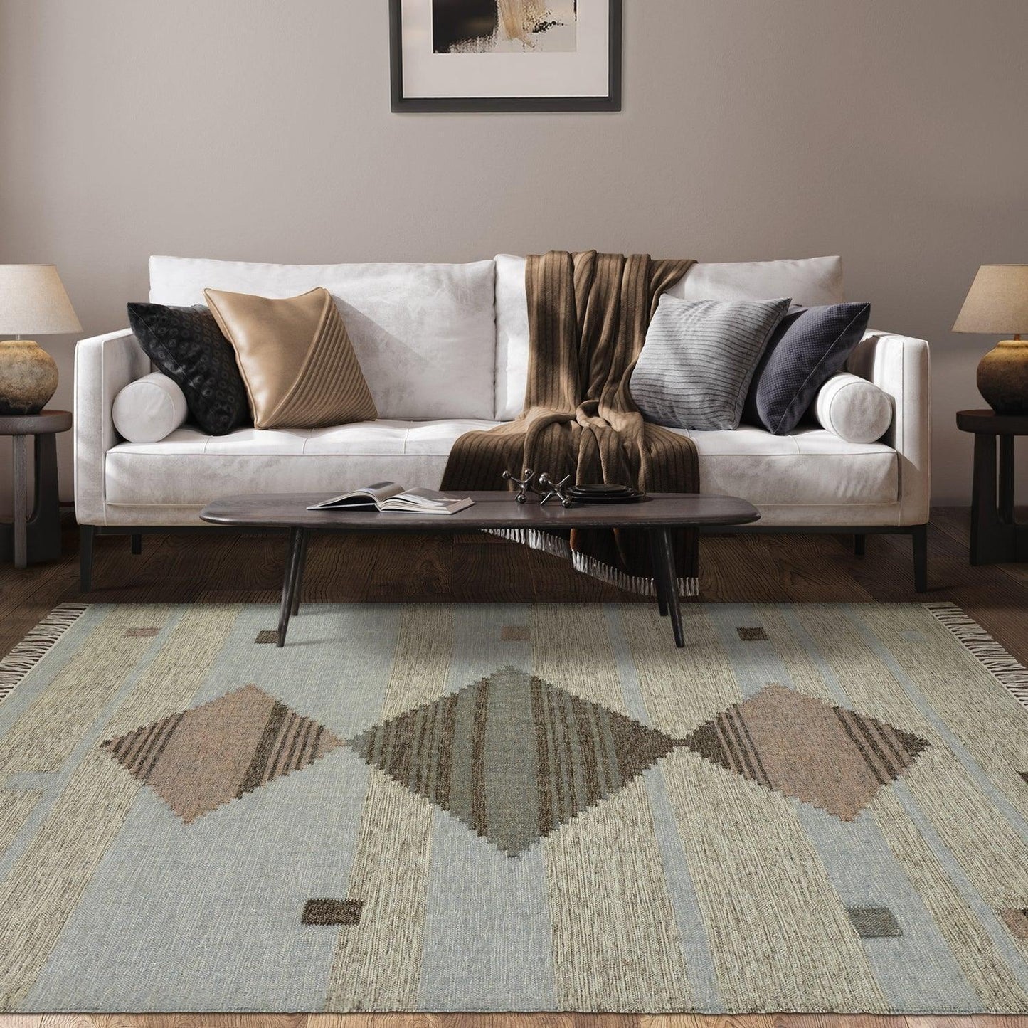 Sayah Hand Crafted Wool And Cotton Rug FredCo