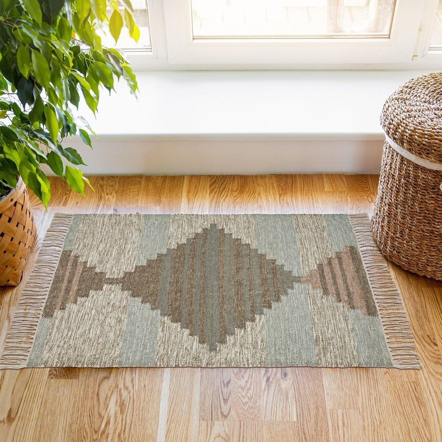 Sayah Hand Crafted Wool And Cotton Rug FredCo