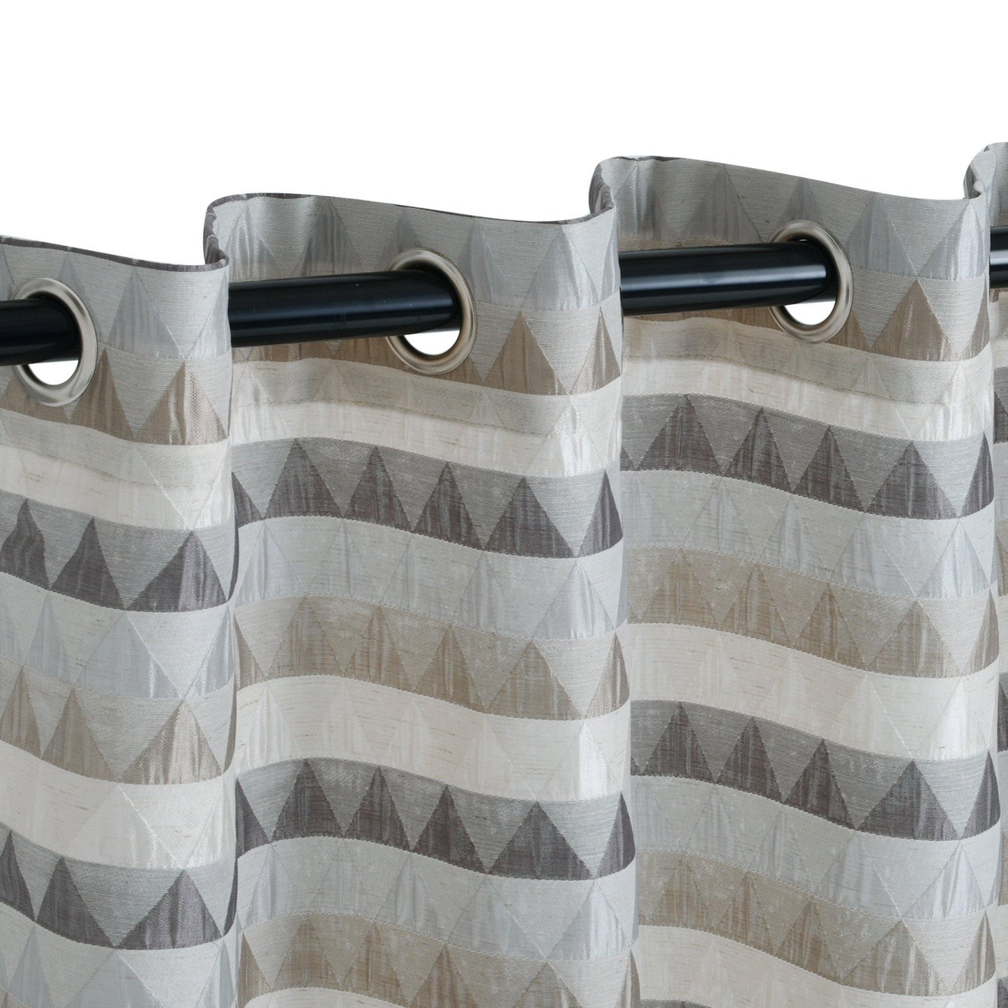 Scalene Opaque Light Filtering Shimmer Sand Dune Jacquard Curtain Set FredCo