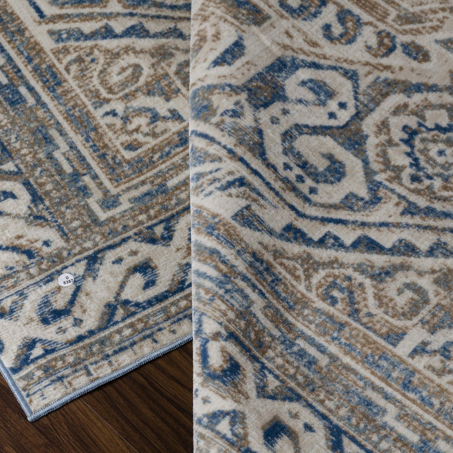 Semira Transitional Damask Medallion Indoor Area Rug FredCo