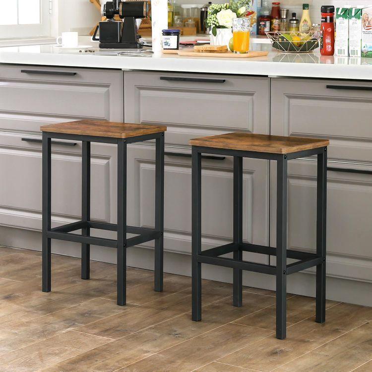 Set of 2 Industrial Bar Stools FredCo