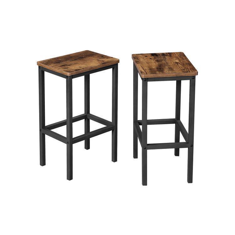 Set of 2 Industrial Bar Stools FredCo