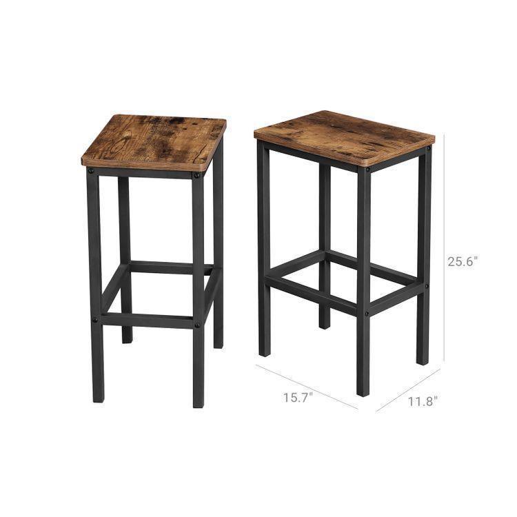 Set of 2 Industrial Bar Stools FredCo