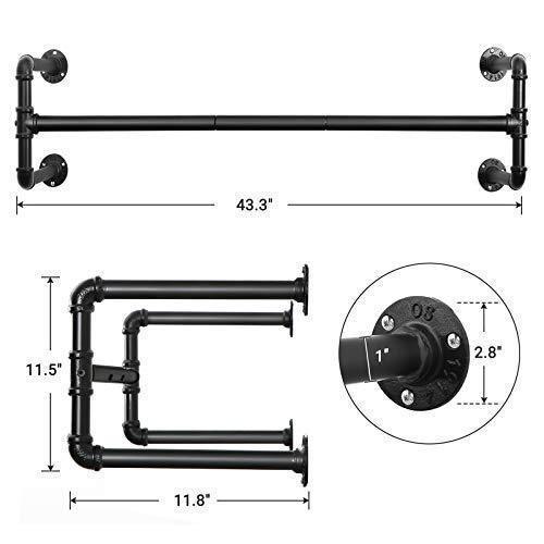 Set of 2 Industrial Pipe Hanging Bars FredCo