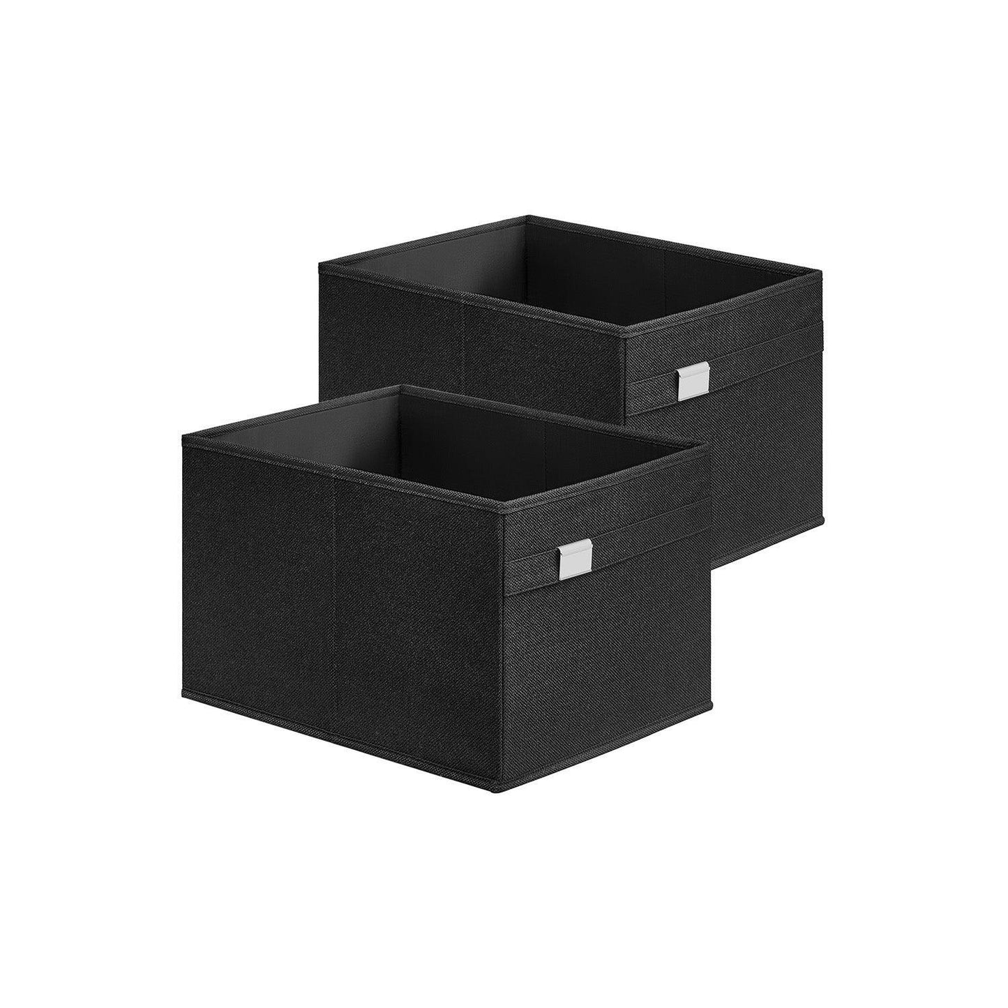 Set of 2 Storage Baskets with Double Handles Ink Black FredCo