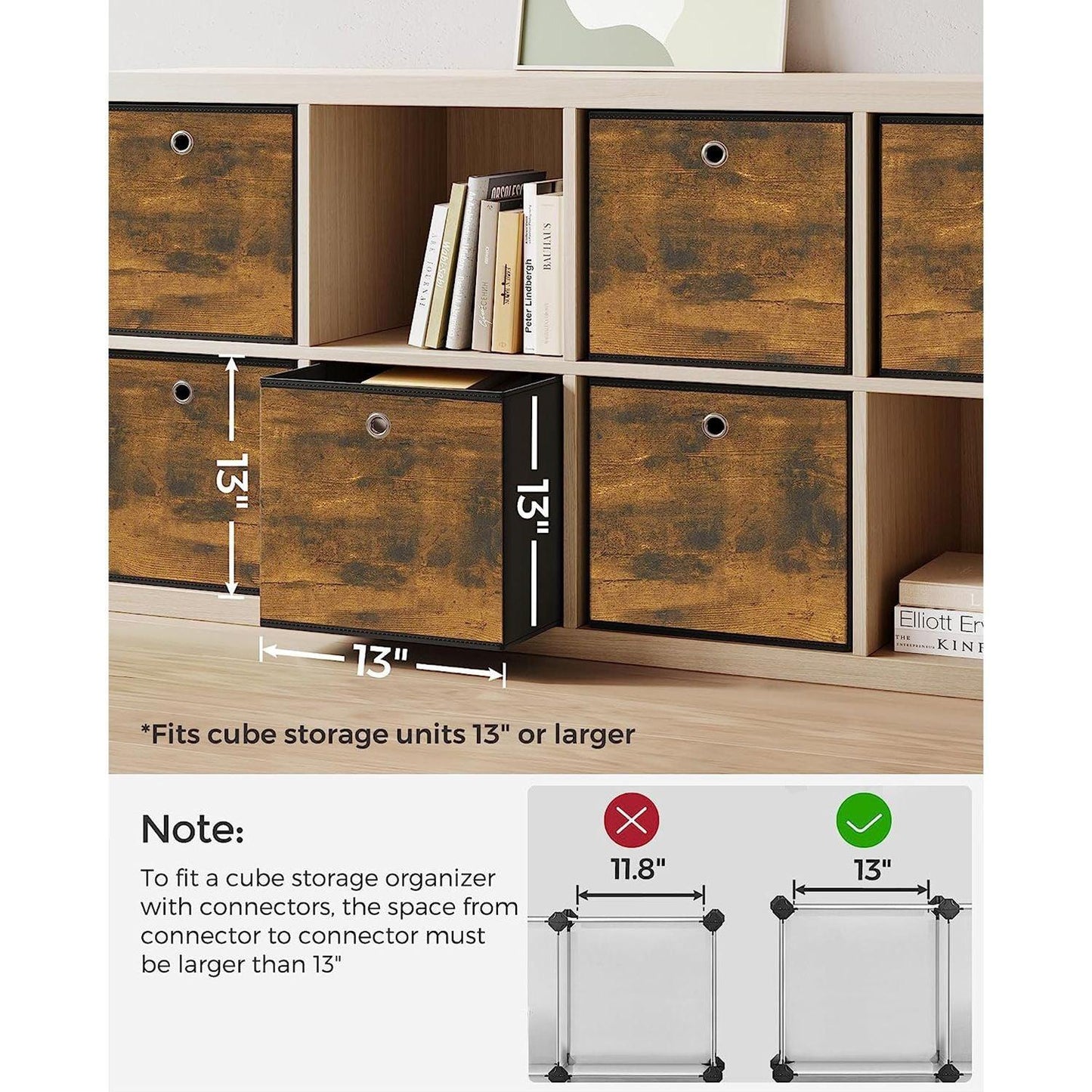 Set of 6 Storage Bins with Handles FredCo