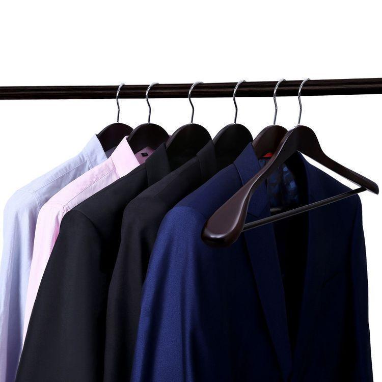 Set of 6 Wood Suit Hanger FredCo