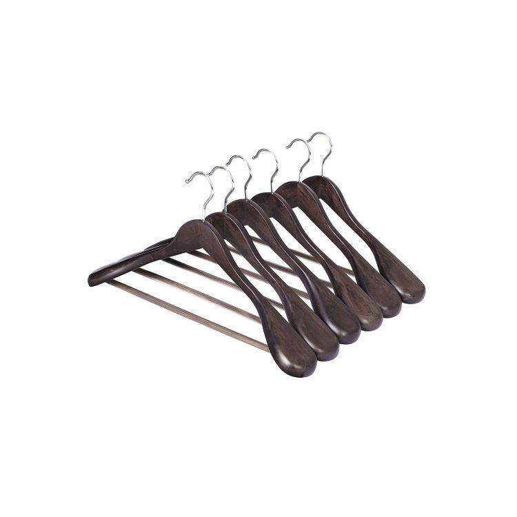Set of 6 Wood Suit Hanger FredCo