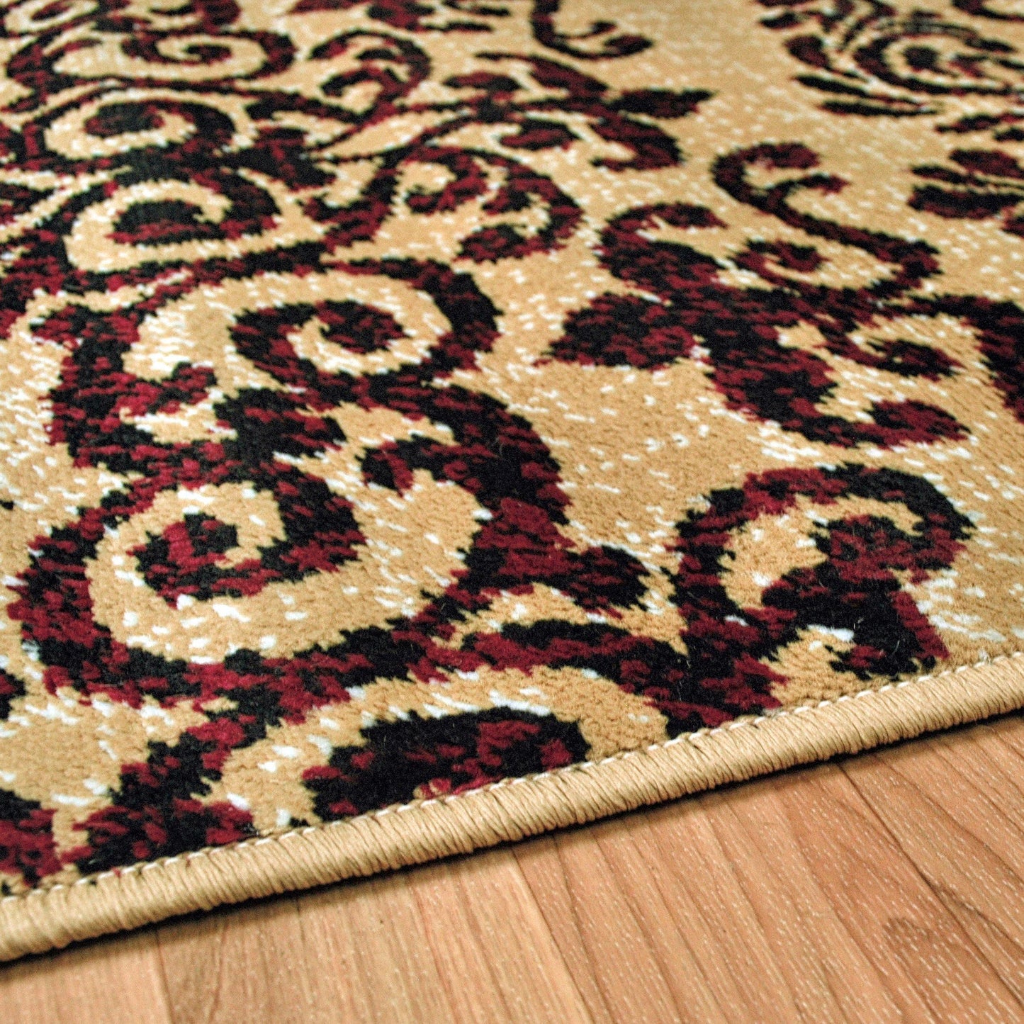 Sheffield Transitional Ornamental Scrolls Floral Rug FredCo