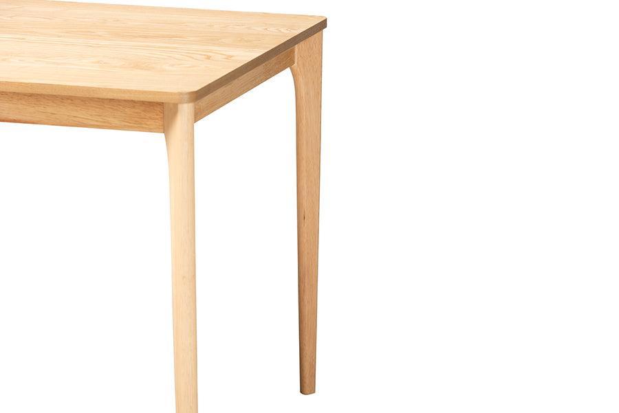 Sherwin Mid-Century Modern Natural Oak Finished Wood Dining Table FredCo