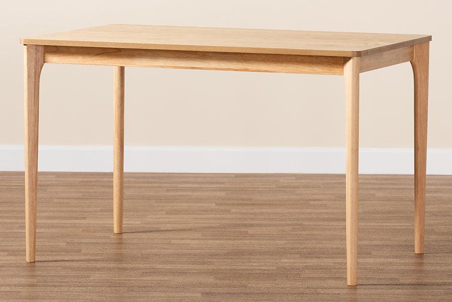 Sherwin Mid-Century Modern Natural Oak Finished Wood Dining Table FredCo
