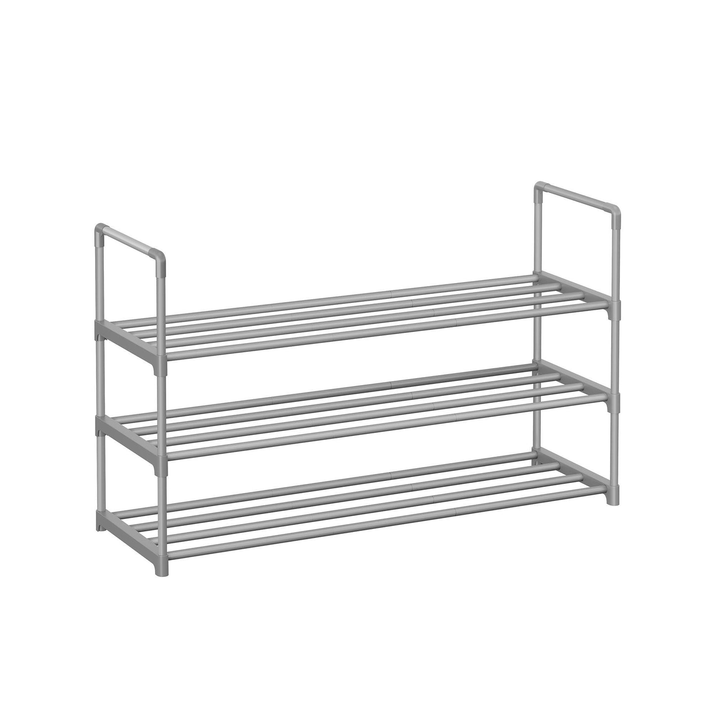 Shoe Rack, 3 Tier Shoe Organizer, Metal Shoe Storage Shelf for 15 Pairs of Shoes FredCo
