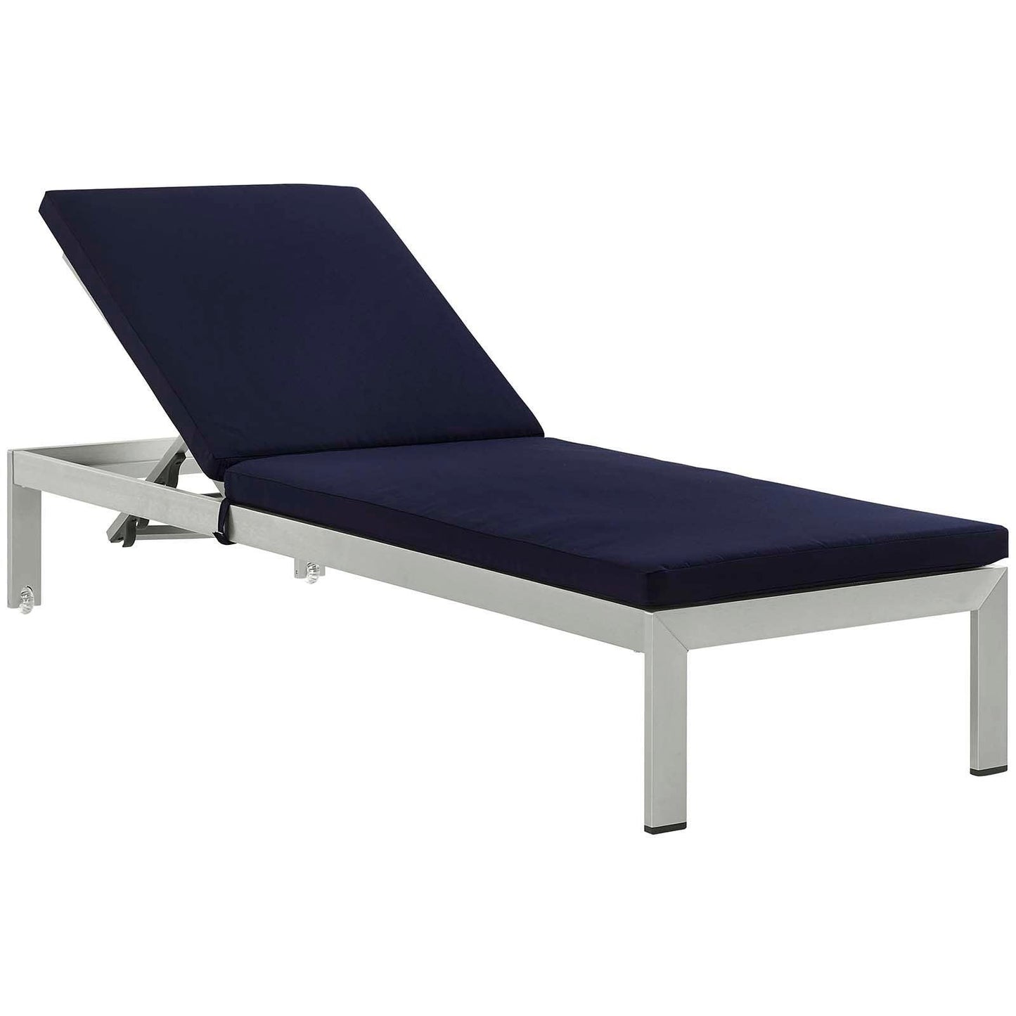 Shore Outdoor Patio Aluminum Chaise with Cushions, EEI-4502 FredCo