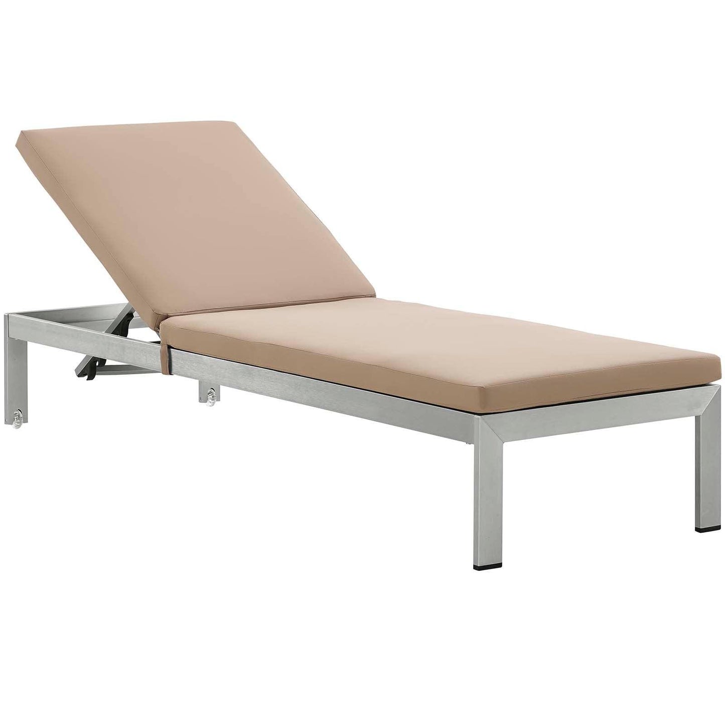 Shore Outdoor Patio Aluminum Chaise with Cushions, EEI-4502 FredCo