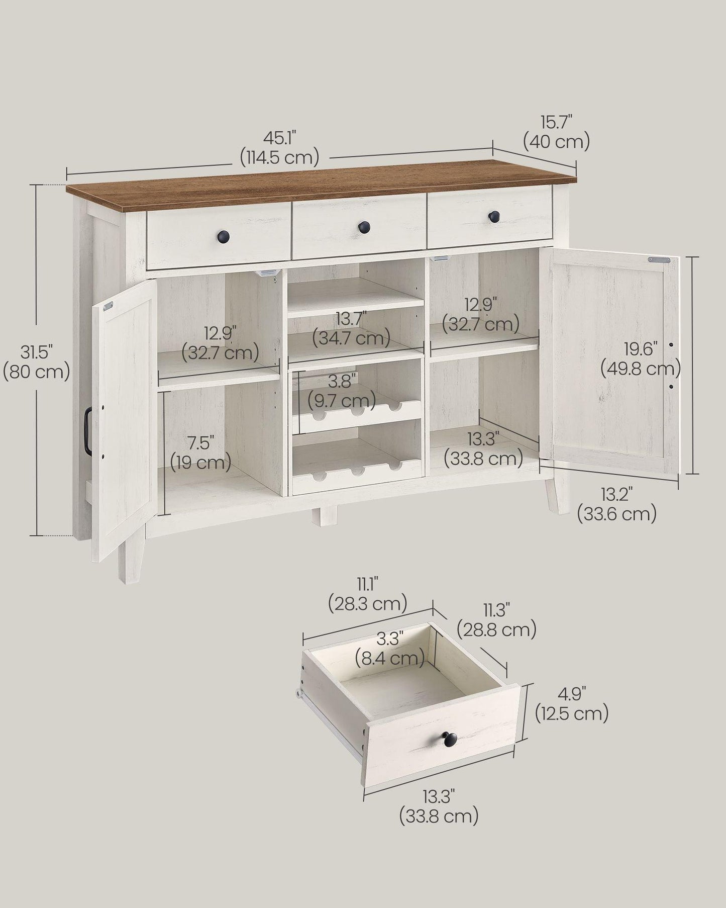 Sideboard Buffet Cabinet with Storage FredCo