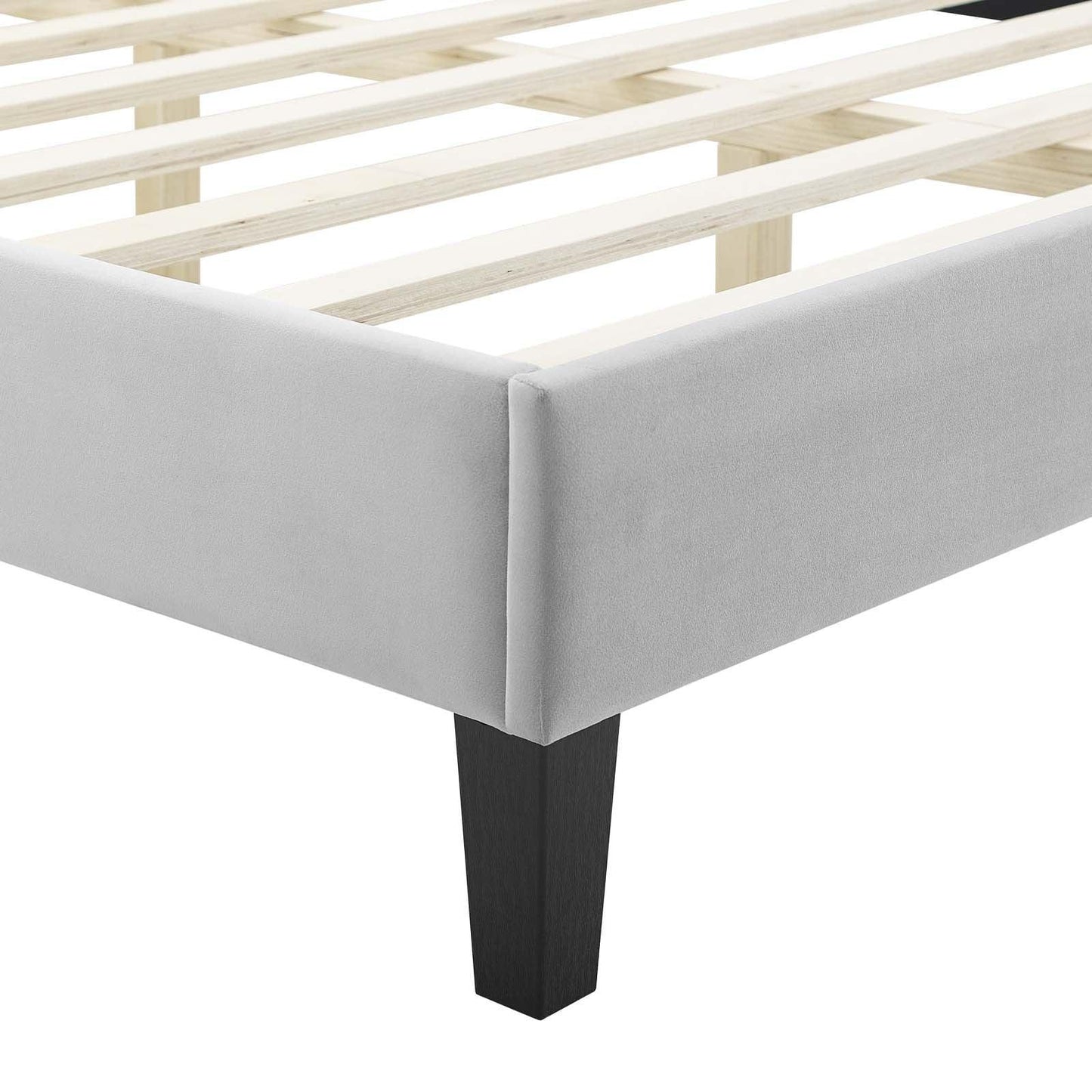 Sienna Performance Velvet Queen Platform Bed, MOD-6714 FredCo