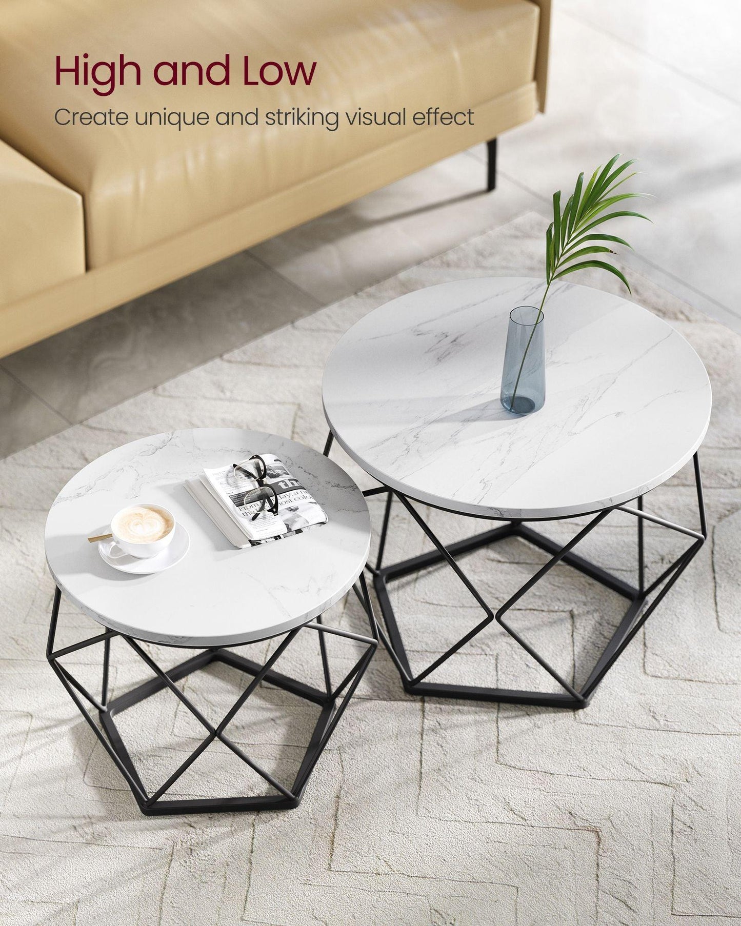 Small Coffee Table Set of 2 FredCo