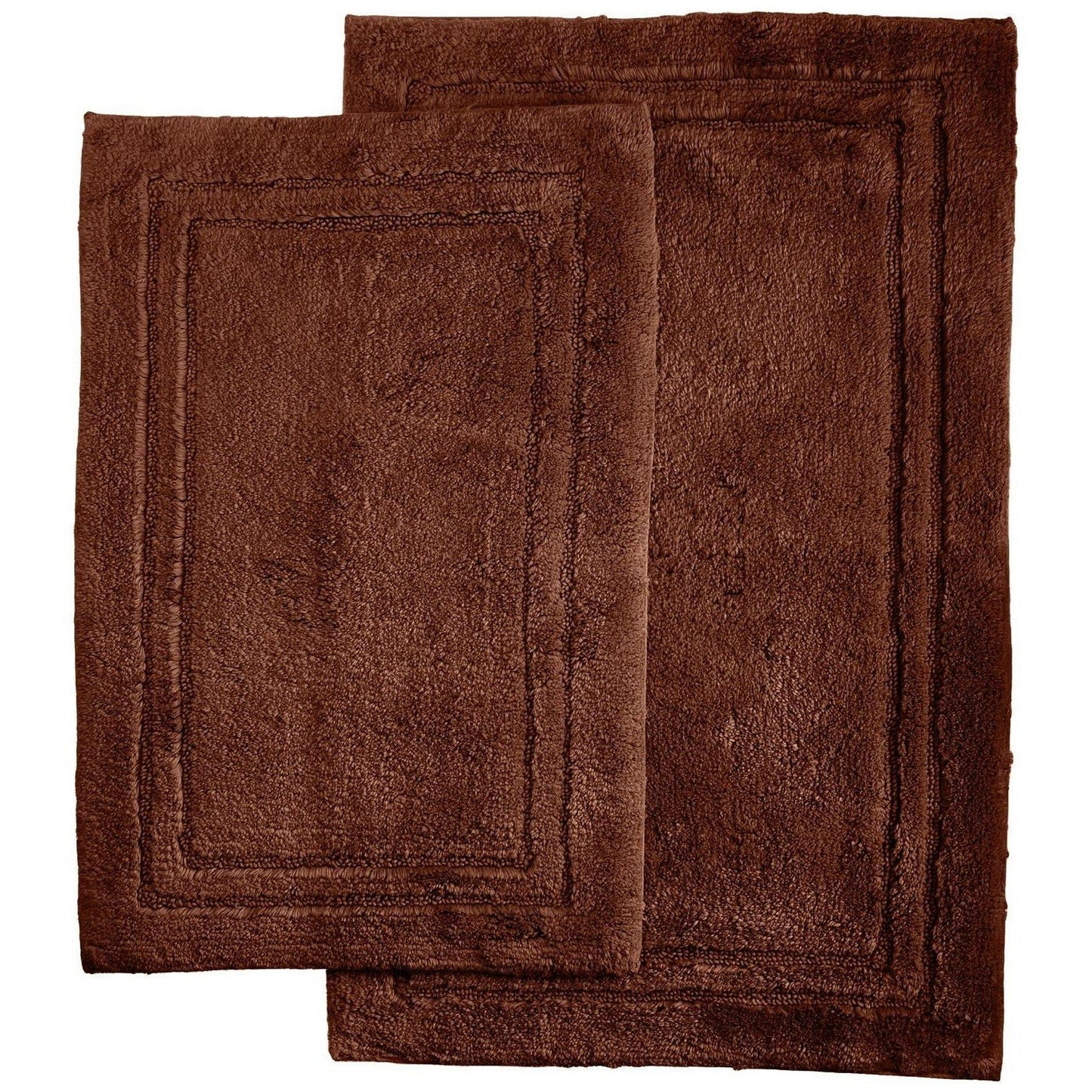 Solid 100% Combed Cotton Non-Skid 2-Piece Bath Rug Set FredCo