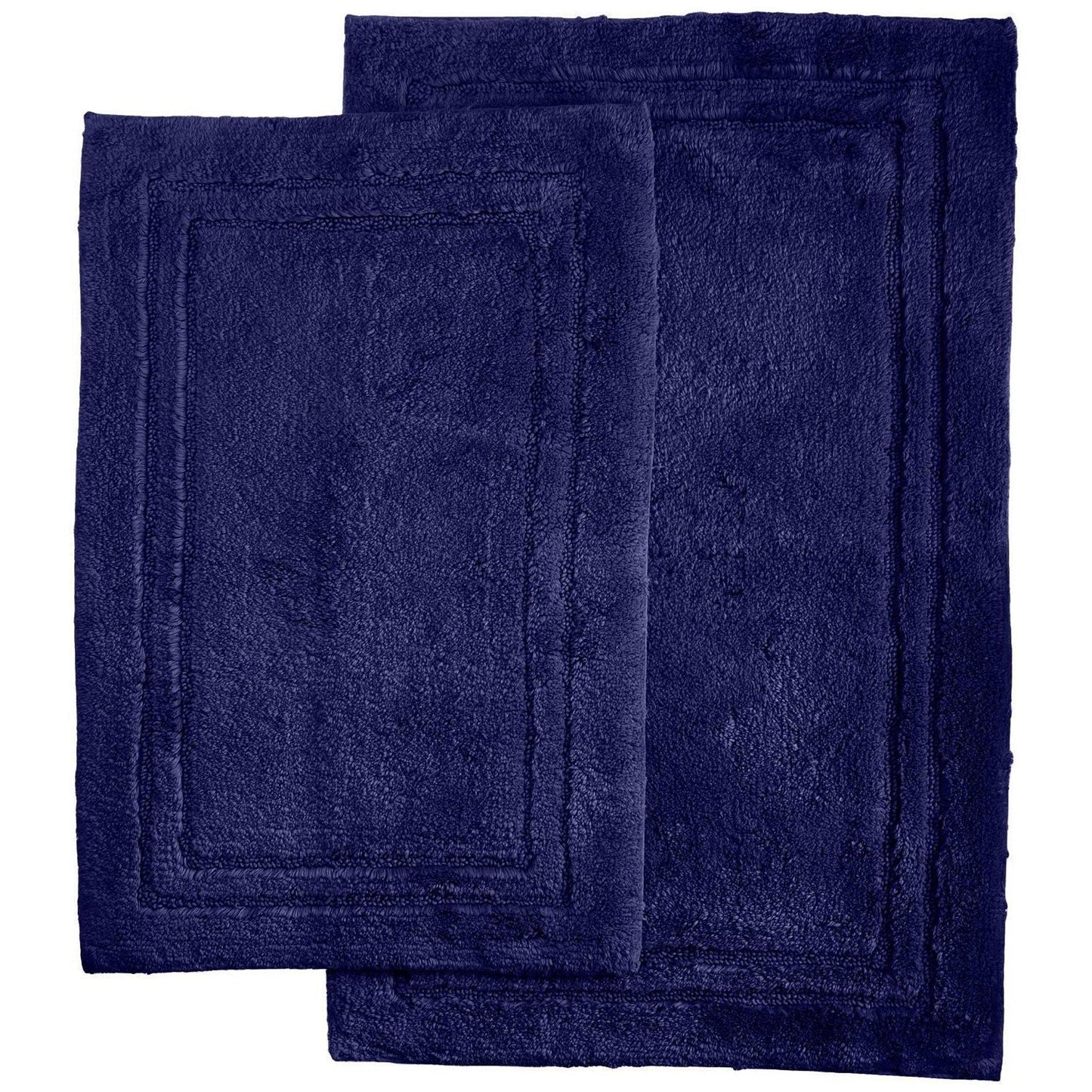 Solid 100% Combed Cotton Non-Skid 2-Piece Bath Rug Set FredCo