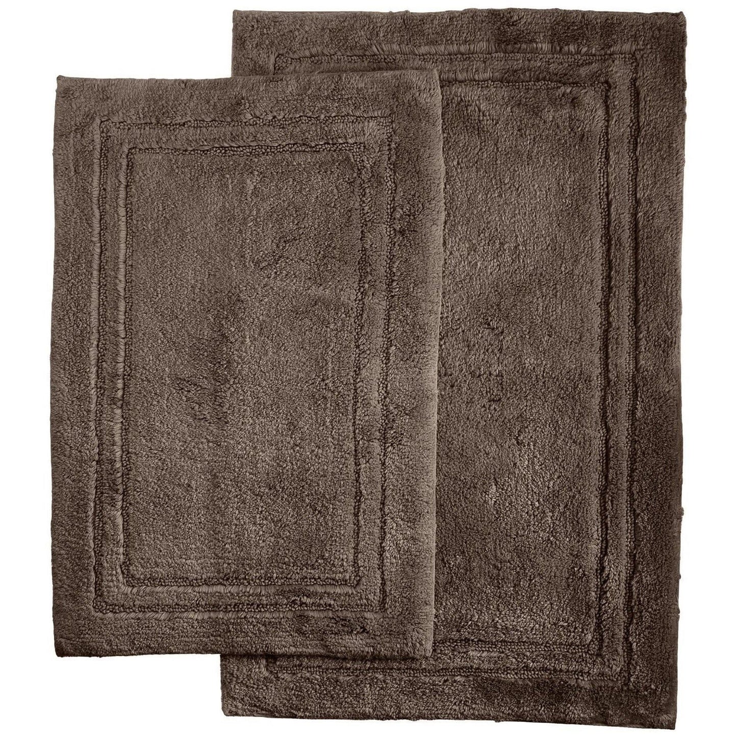 Solid 100% Combed Cotton Non-Skid 2-Piece Bath Rug Set FredCo