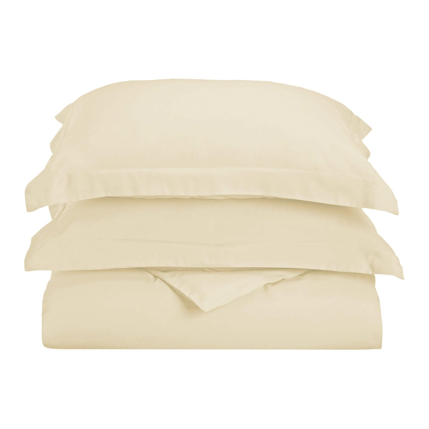 Solid Microfiber Wrinkle-Resistant Duvet Cover and Pillow Sham Set FredCo