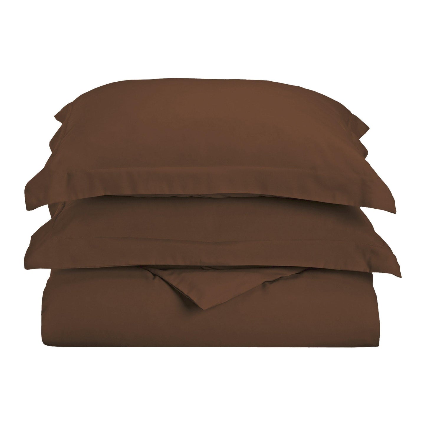 Solid Microfiber Wrinkle-Resistant Duvet Cover and Pillow Sham Set FredCo
