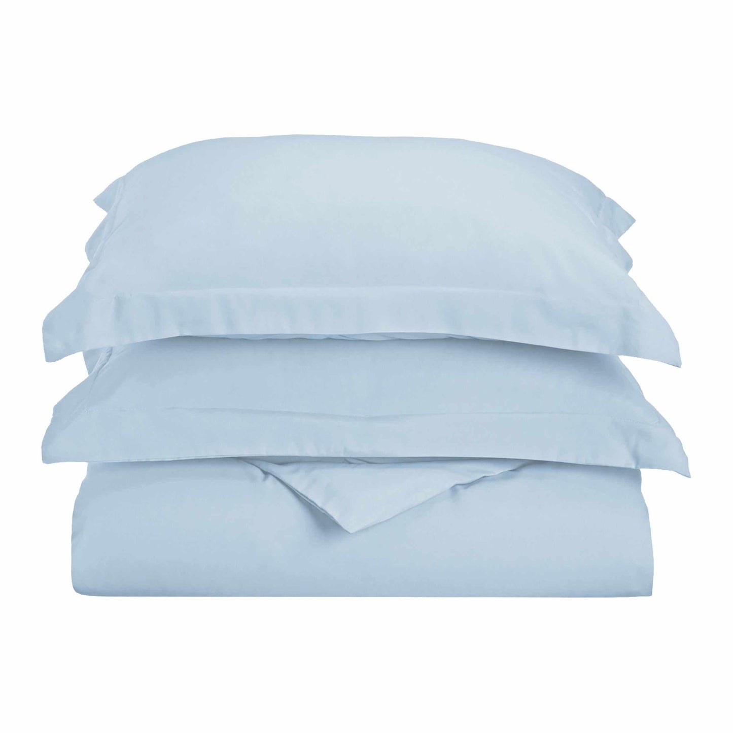 Solid Microfiber Wrinkle-Resistant Duvet Cover and Pillow Sham Set FredCo