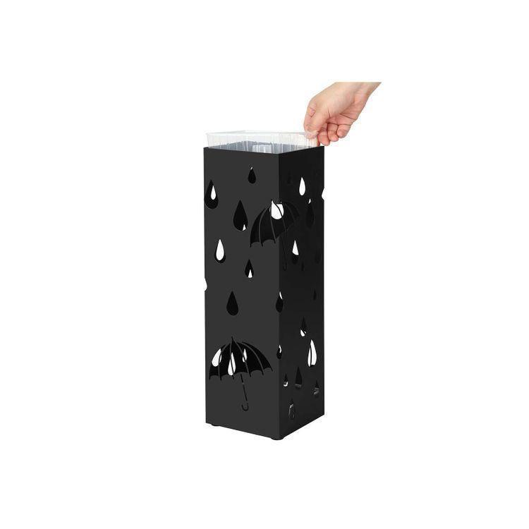 Square Black Umbrella Stand FredCo