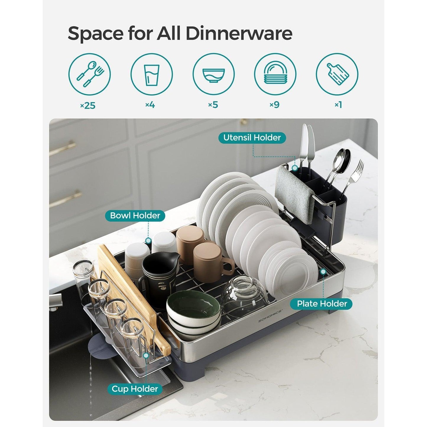 Stainless Steel Dish Drying Rack FredCo