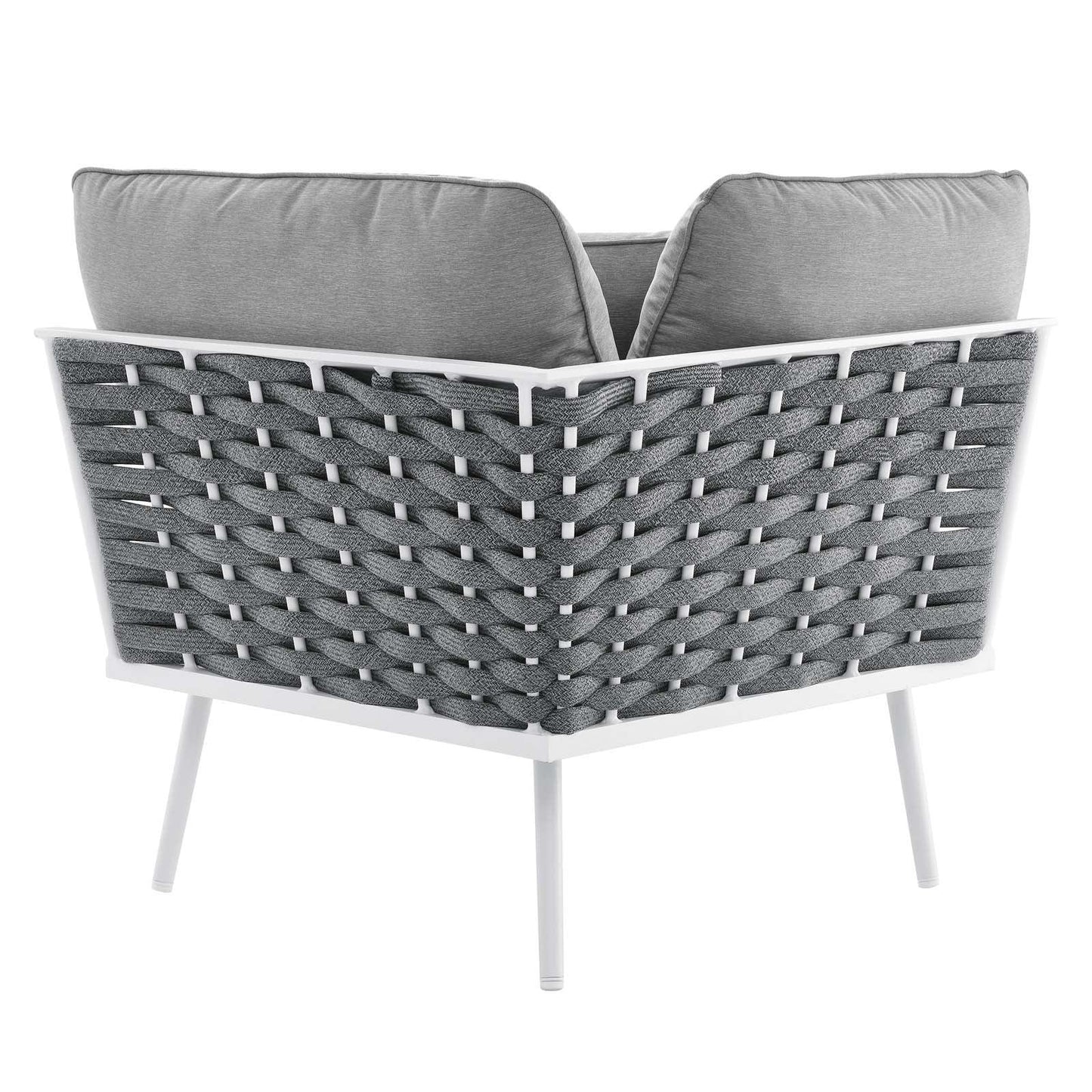 Stance 4 Piece Outdoor Patio Aluminum Sectional Sofa Set, EEI-5755 FredCo